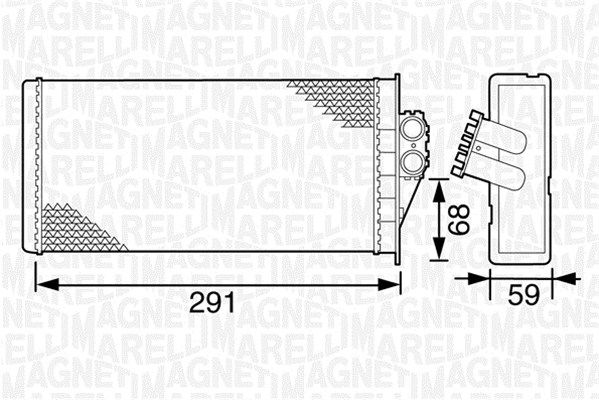 MAGNETI MARELLI Soojusvaheti,salongiküte 350218265000